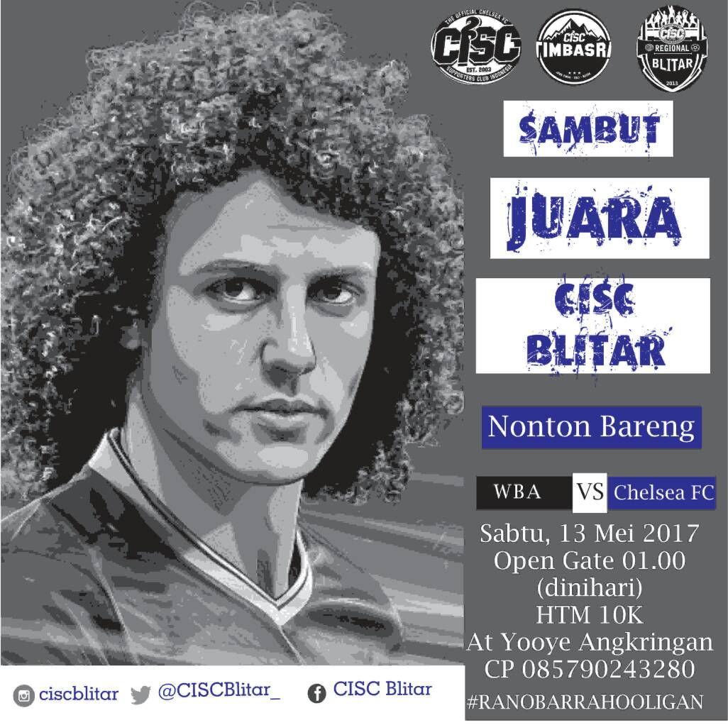 CISCblitar_'s tweet photo. Nobar Penentuan Juara Nih, Hadir Yuk, Cek Flayer. #ThisIsCISC #CISCBlitar #HooliganPeta #RaNobarRaHooligan https://t.co/3MZRxyrEQz