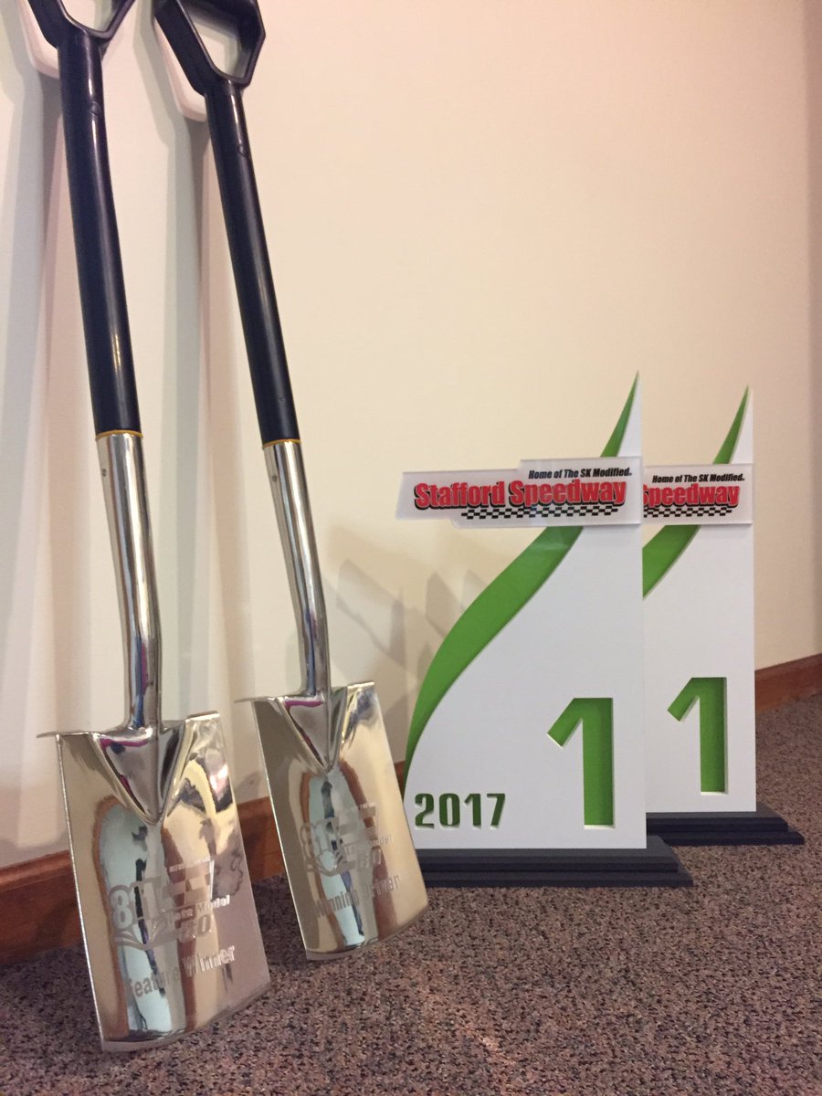 StaffordSpeedwy's tweet photo. Special trophies for tonight's @Call811 Late Model 50. Remember always 📞before you ⛏ #call811 #lateModelRevival #welcometotheshow https://t.co/sQAsXfcYr0