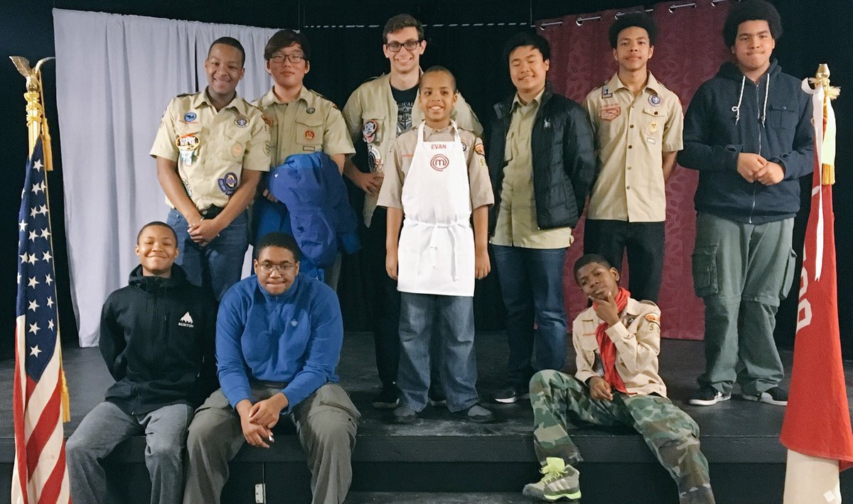 PathwayBSA's tweet photo. Congrats to PTAC Boy Scout @evanated who made Top 6 on @MasterChefJrFOX! Camp food will never be the same. @scouting #PTACpride #GrubMaster https://t.co/tsSTfeJInA