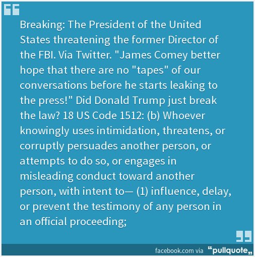 V_of_tReason's tweet photo. @realDonaldTrump just broke the law.  https://t.co/zrvHuiFdCZ https://t.co/j38qKVX5Lo