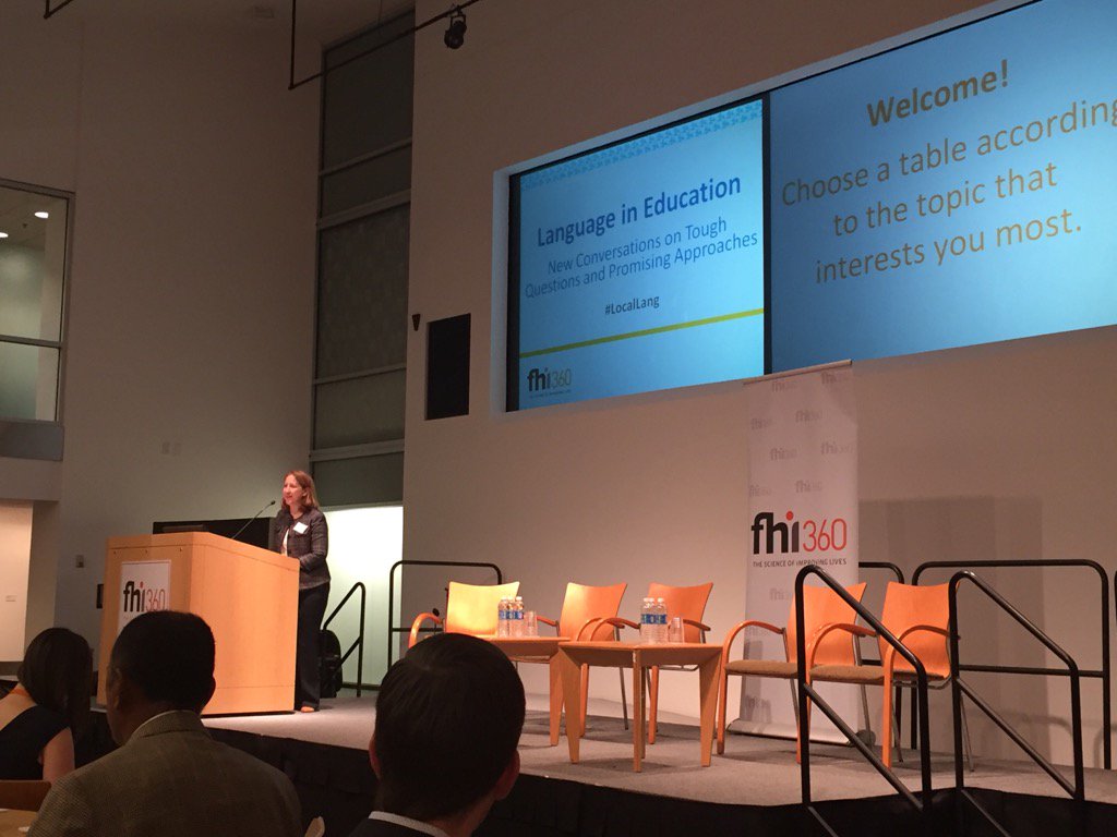 natlouge's tweet image. @jangalekat welcomes everyone to #locallang @fhi360 event!