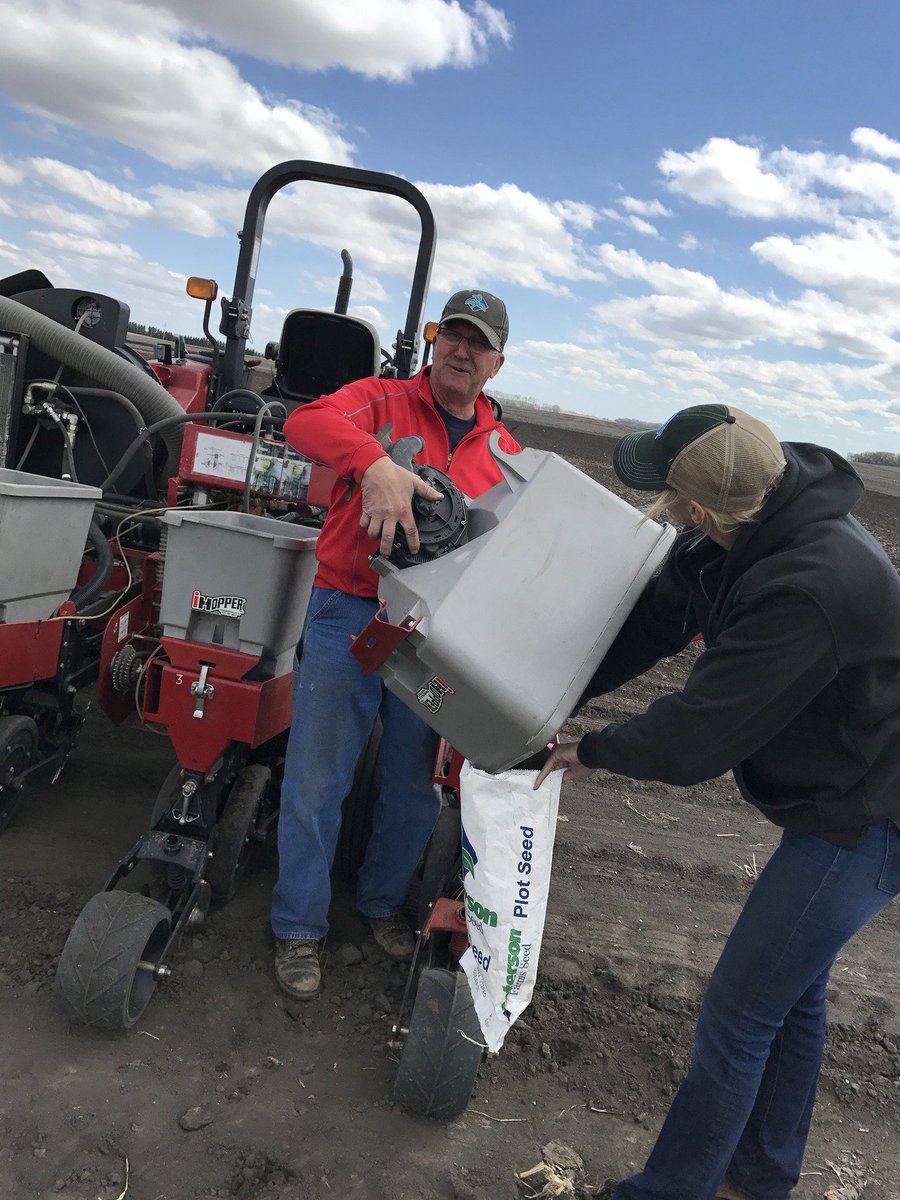 PFSeed's tweet photo. What are @PFSMikeL &amp; Danni up to today? Planting our Cooperstown #GOPlot - Go &amp; experience the Peterson Farms Seed difference for yourself! https://t.co/Rp09udVCFN
