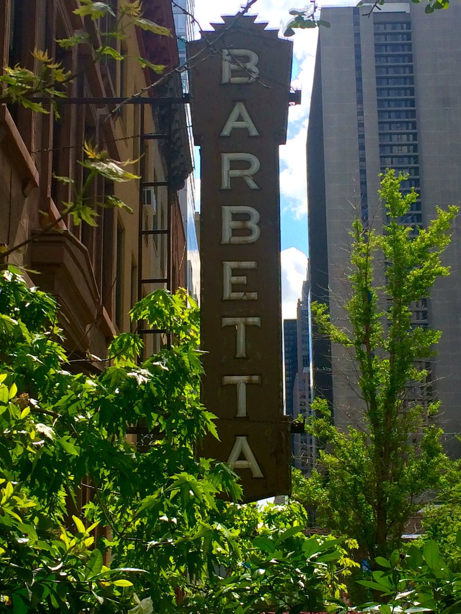 annotatedcity's tweet image. The Barbetta restaurant on West 46th street. Sign from c. 1925
eater.com/2010/9/13/6719…