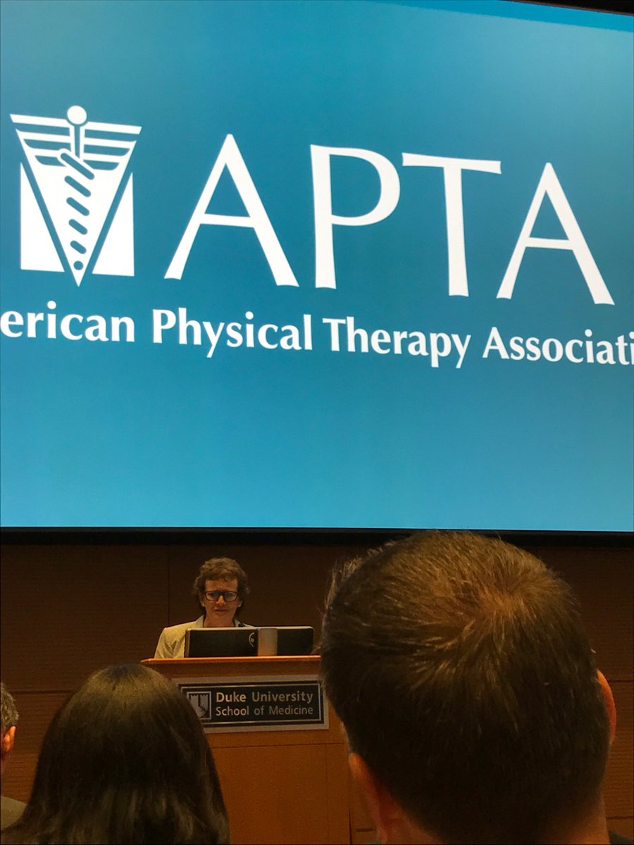 Duke DPT was beyond lucky to have the APTA President <a href="/DunnSdunn2/">Sharon Dunn</a> speak to us about the promising possibilities of the PT future. #AimHigh