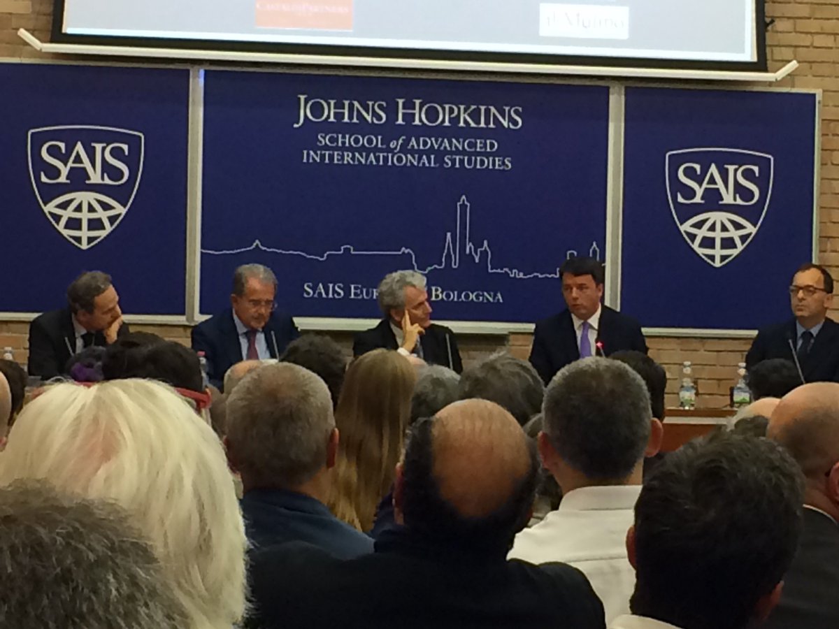 Discussing the future of Europe after the French elections <a href="/SAISHopkins/">Johns Hopkins SAIS</a> Europe with <a href="/matteorenzi/">Matteo Renzi</a>, <a href="/romanoprodi/">Romano Prodi</a>, and Marc Lazar