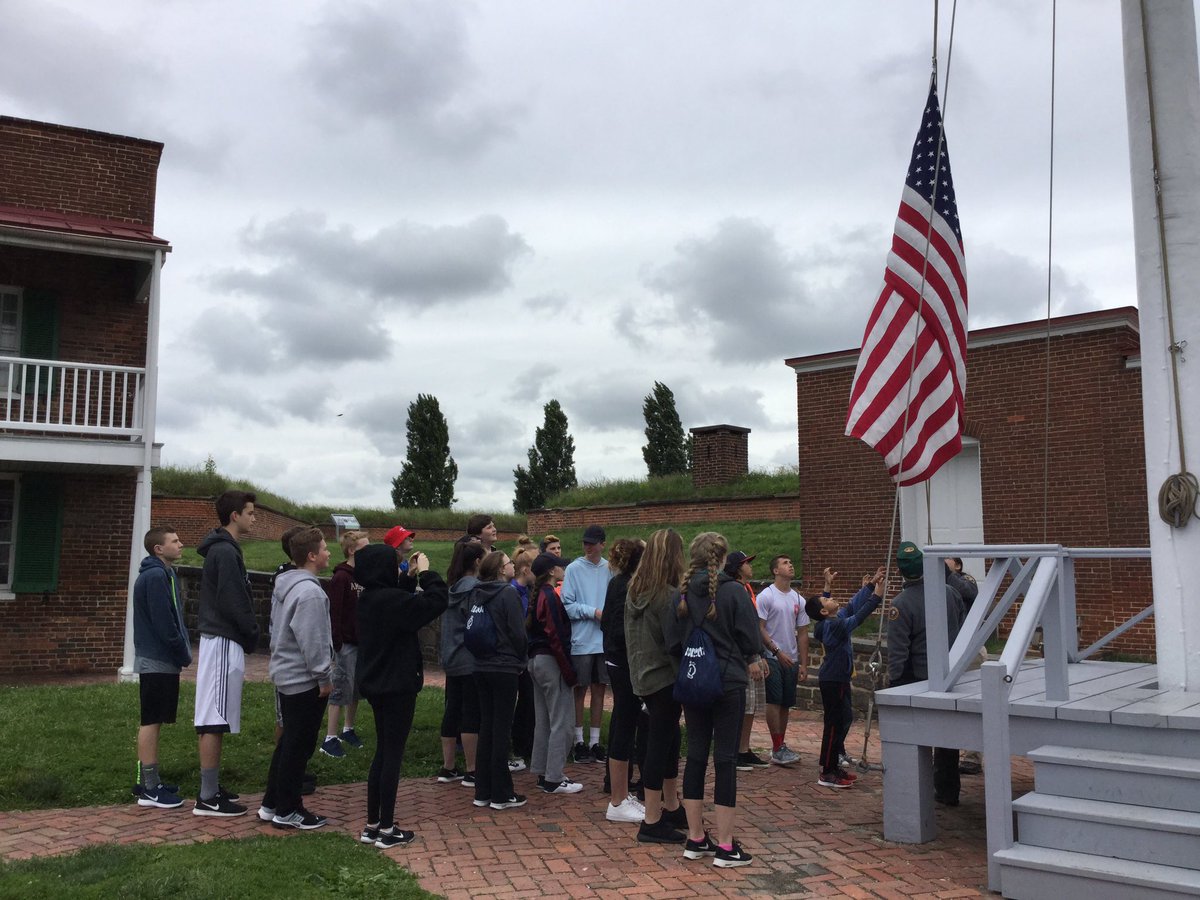 sfxs_weymouth's tweet photo. Folding the flag at Ft. McHenry #SFXDC2017 https://t.co/2muwZJ0g7f