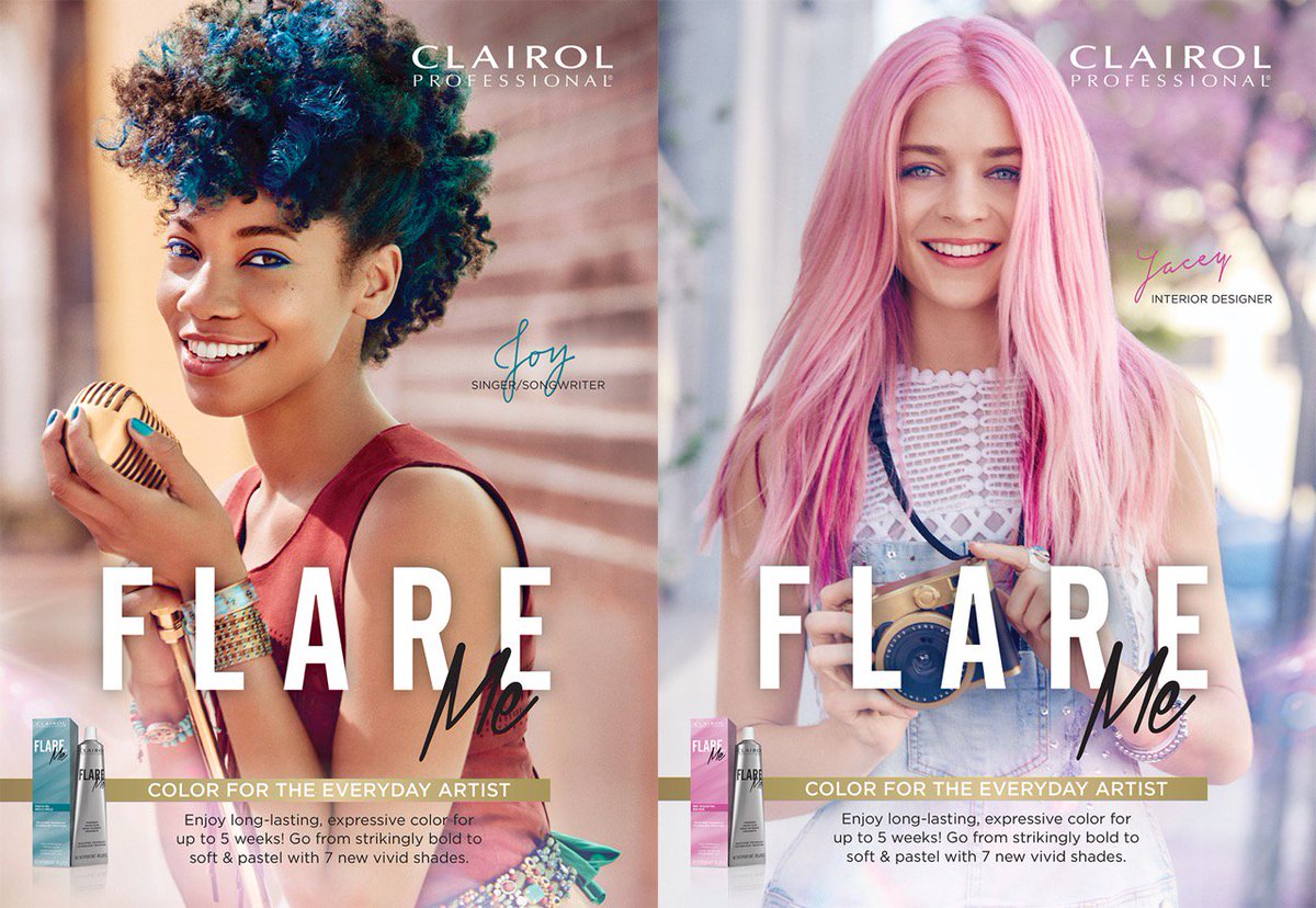 SelectWrld's tweet image. .@SelectWrld: Turn your hair into your canvas w/ #SS17 @Clairol_Pro FLARE Me Collection #EverydayArtist #ClairolProfessional #advertising