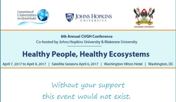 CUGH_TAC's tweet photo. Thank you for your support with #cugh2017. Over 1700 people registered for the meeting from over 50 nations.
#globalhealth https://t.co/4oCdeq6NmN