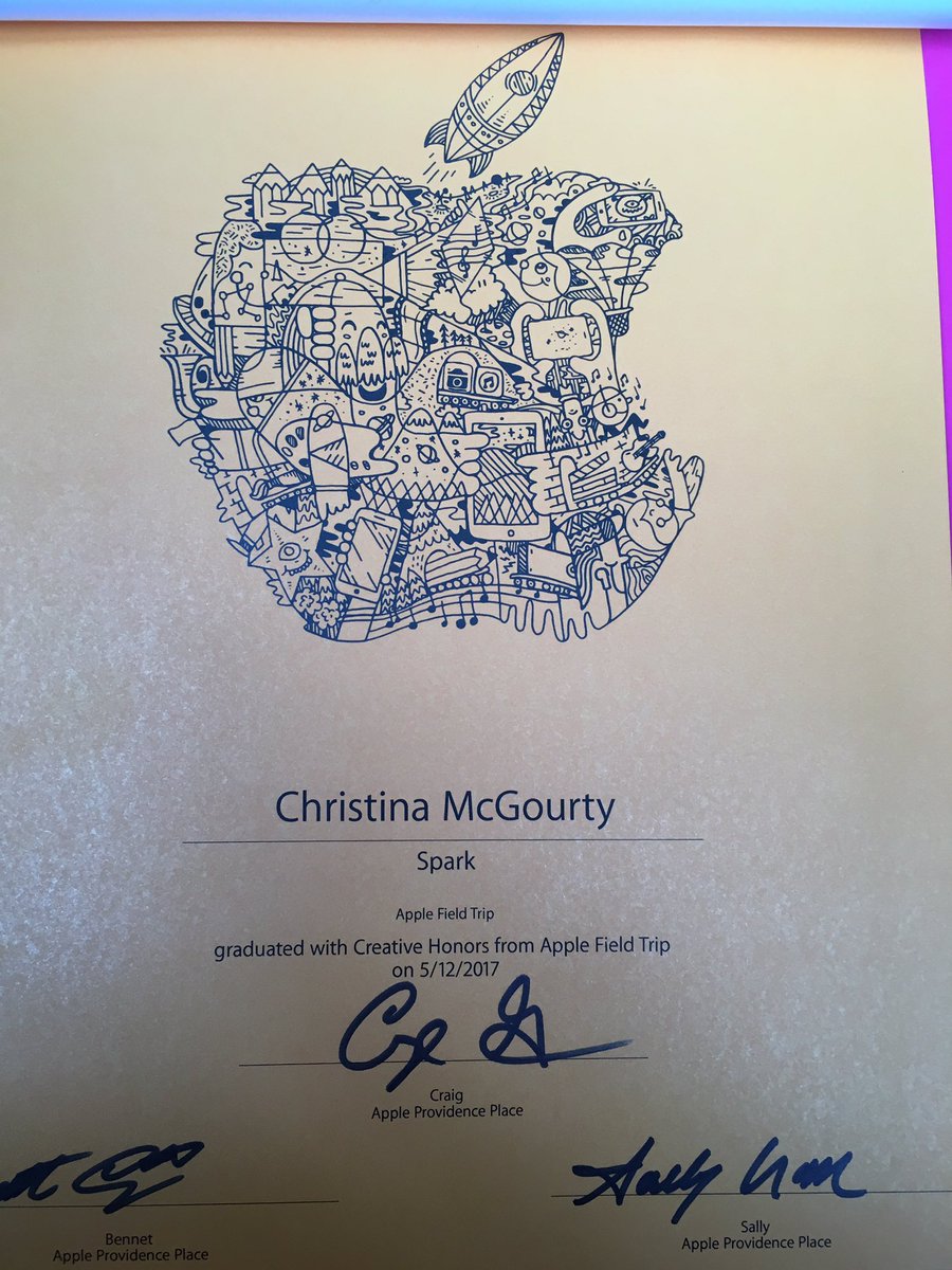 Our class graduated with creative honors from Apple!!