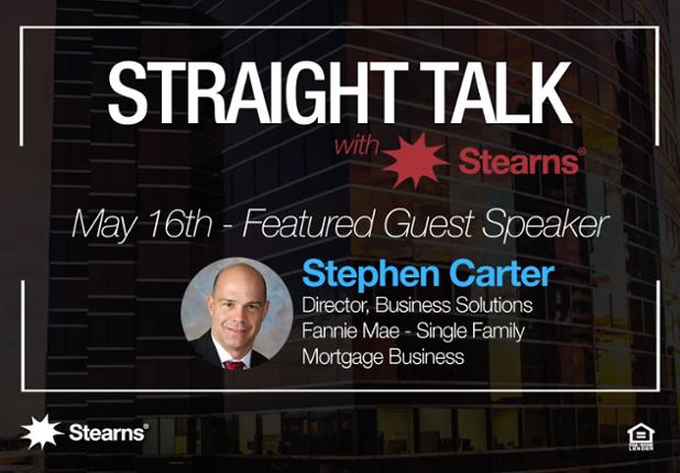 joinstearns's tweet photo. Don’t miss our webinar w/ #StephenCarter of @FannieMae.  Spots are limited – contact your Stearns Wholesale Account Executive to sign up! https://t.co/UB4picSFke