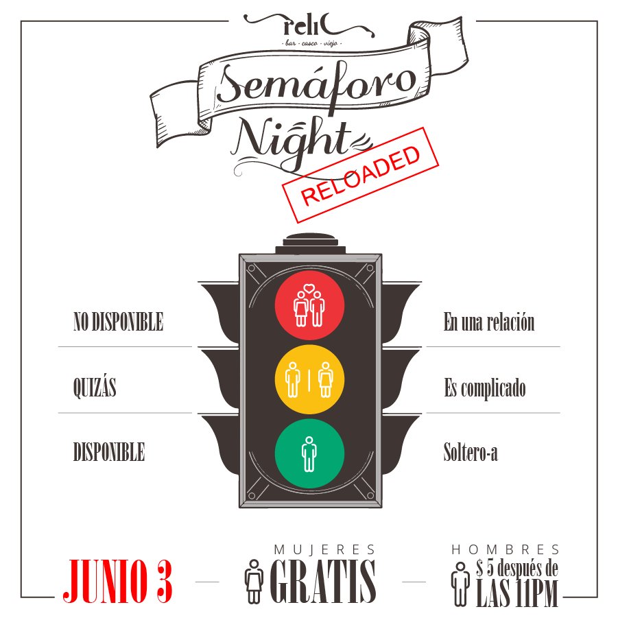 RelicBar's tweet image. Por si te la perdiste, o la quieres repetir 😈 
¡La Semáforo Night Party RELOADED espera por ti! 💃🕺