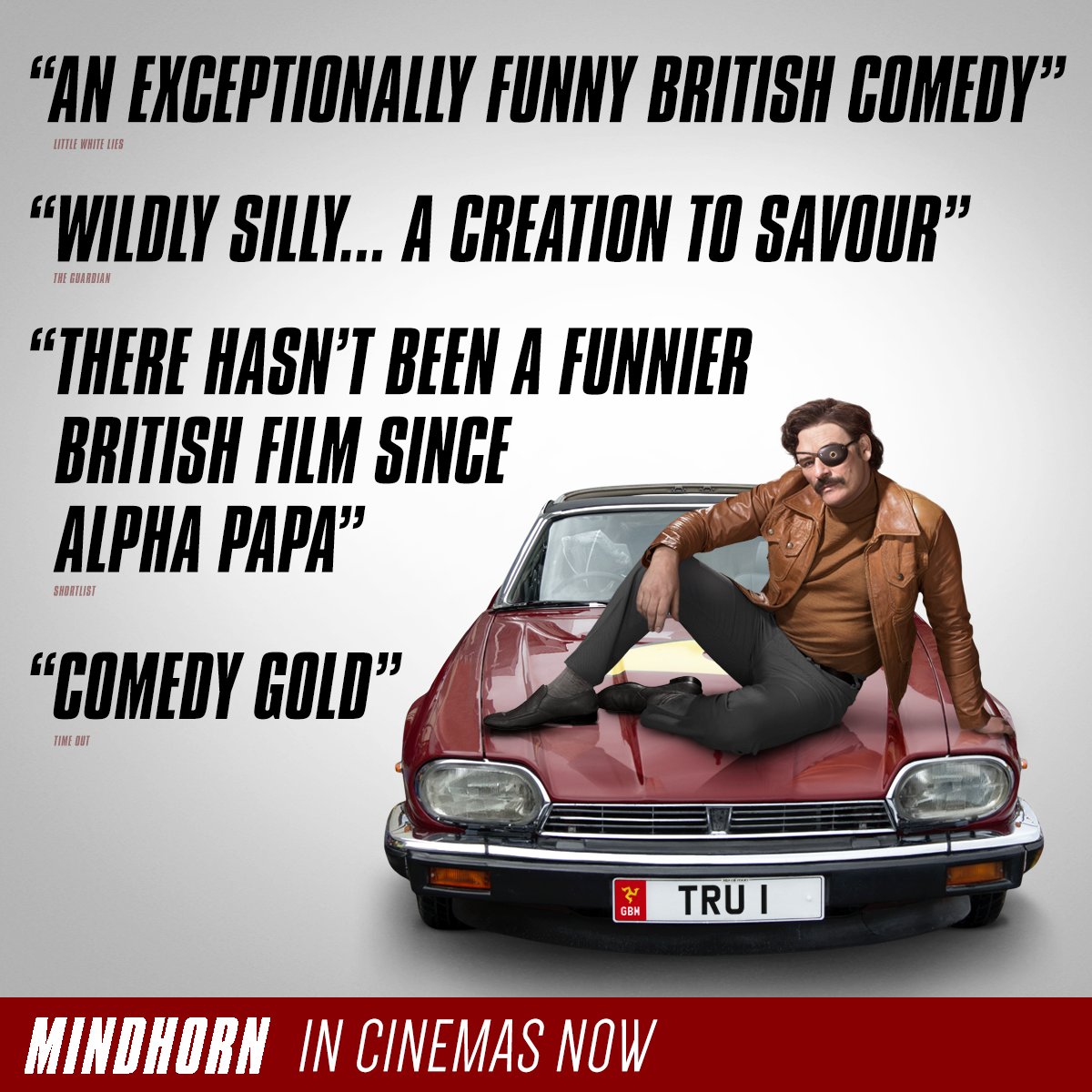 "Comedy gold" ★★★★ (<a href="/TimeOutFilm/">Time Out Film</a>). The reviews are in and #Mindhorn is bloody good. See it in cinemas now: scnl.co/Mindhorn