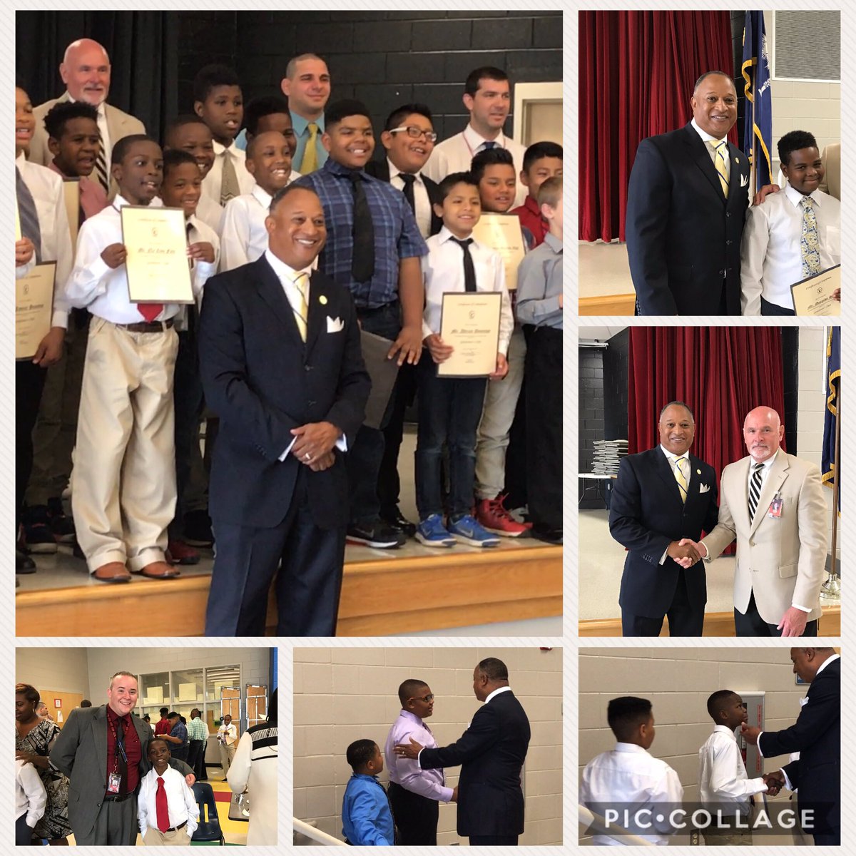 sblakeney3's tweet photo. A HUGE THANK YOU to  @stephengpeters for joining  @TEK_Elem Gentlemen's Club ceremony #Laurens55 #gcschools https://t.co/nkUWvVVGx7