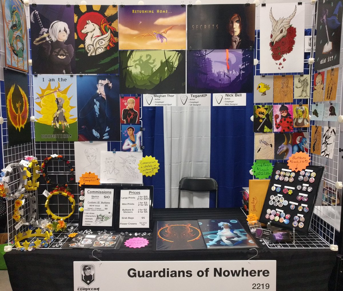 NowhereGuardian's tweet photo. Come find us at #OttawaComicCon this weekend! @TeganKP @Firavin #OttawaCC2017 #artistalley https://t.co/nRYj0XixpQ