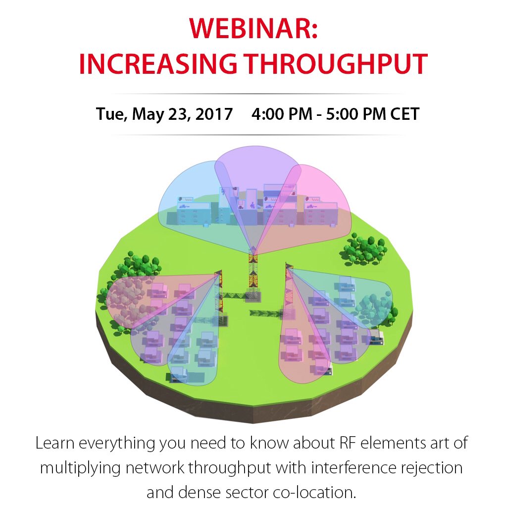 #Webinar: #IncreasingThroughput 101
Tuesday, May 23, 2017 @ 4pm CET

Reg.:
rfelements.com/support/webina…

#WeHaveHorns