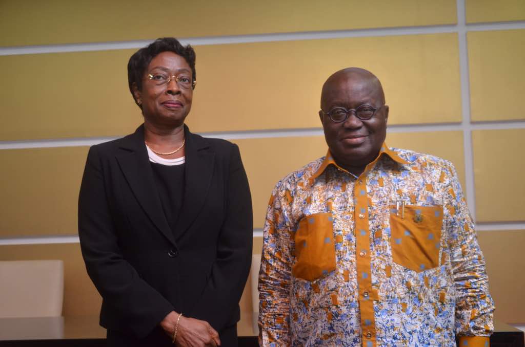 Citi973's tweet photo. Sophia Akuffo a ‘worthy successor’ to Georgina Wood – @NAkufoAddo |More here: https://t.co/gkYcAD6GSz #CitiNews https://t.co/TdJUSPMRDR