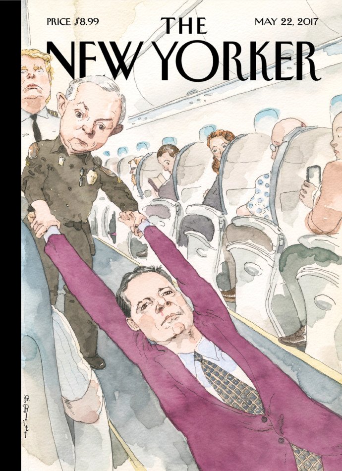 dxxpak's tweet photo. Barry Blitt's 'Ejected' via @NewYorker #JamesComey #Sessions https://t.co/nYgFe3ioWH https://t.co/tXL5LznD9i