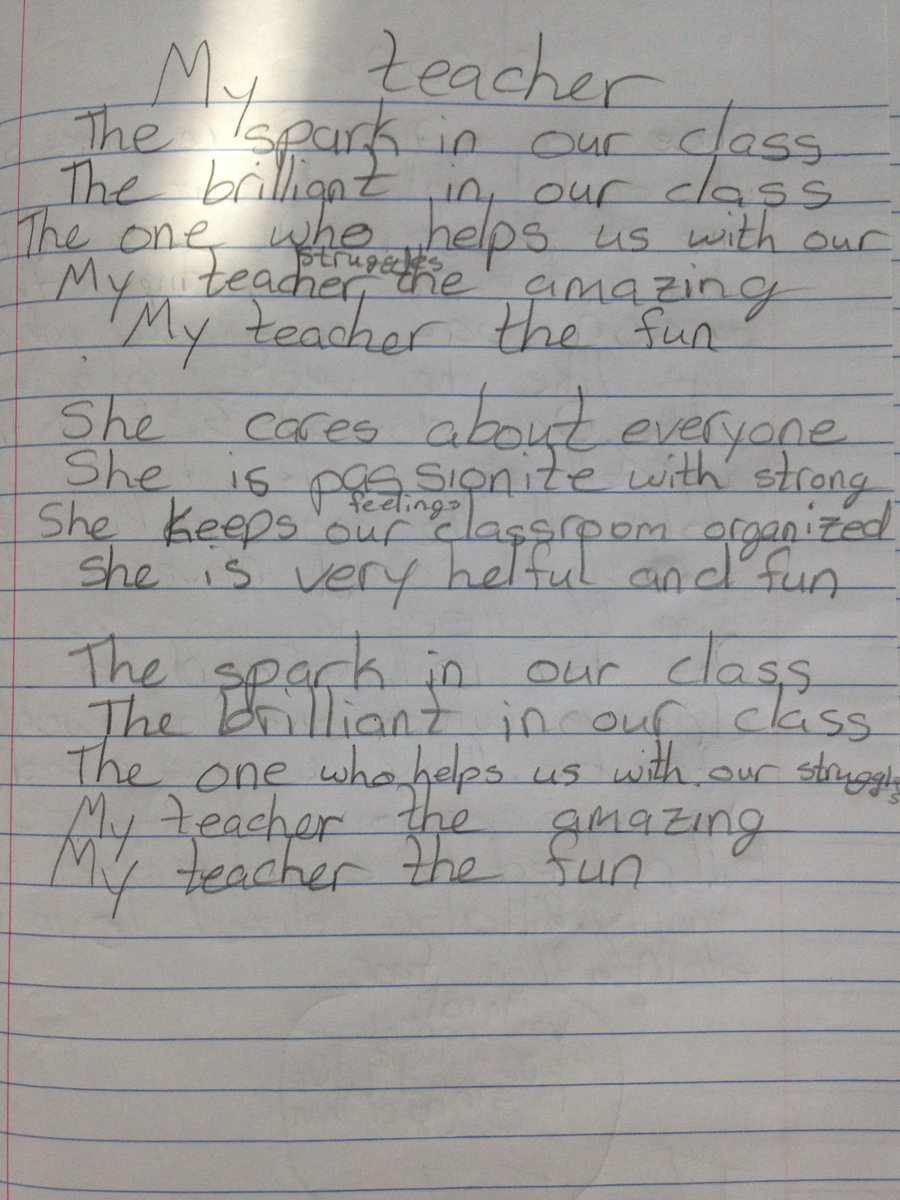 NicoleCDickson's tweet photo. When Teacher Appreciation Day and poetry writing fall in the same week this kind of magic happens. #CISInspires #butteringmeup https://t.co/st9jbhH0iS