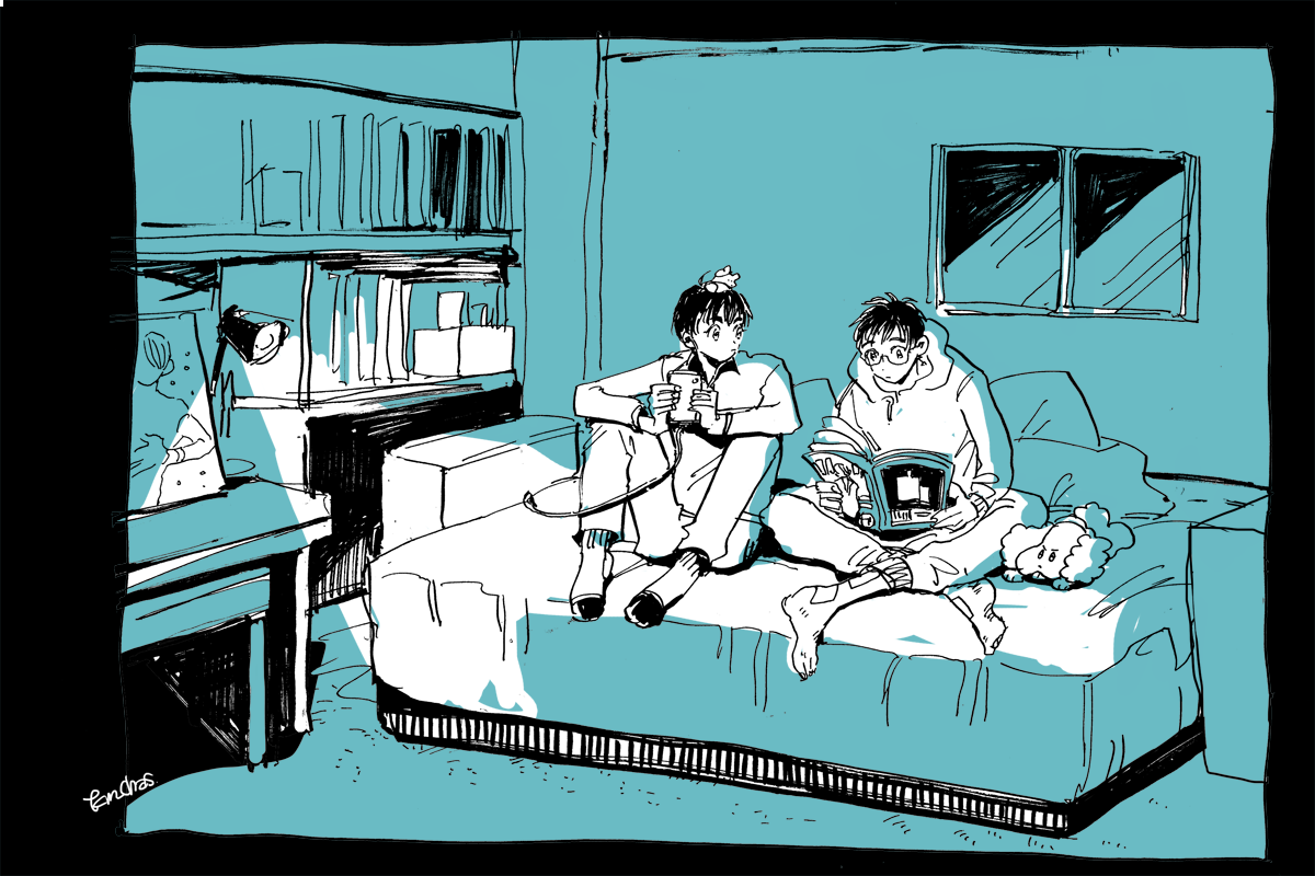 「Vの特集を読み始めた勇利はなかなかこっちの世界に帰ってこない 」|ﾁｬｯｽのイラスト