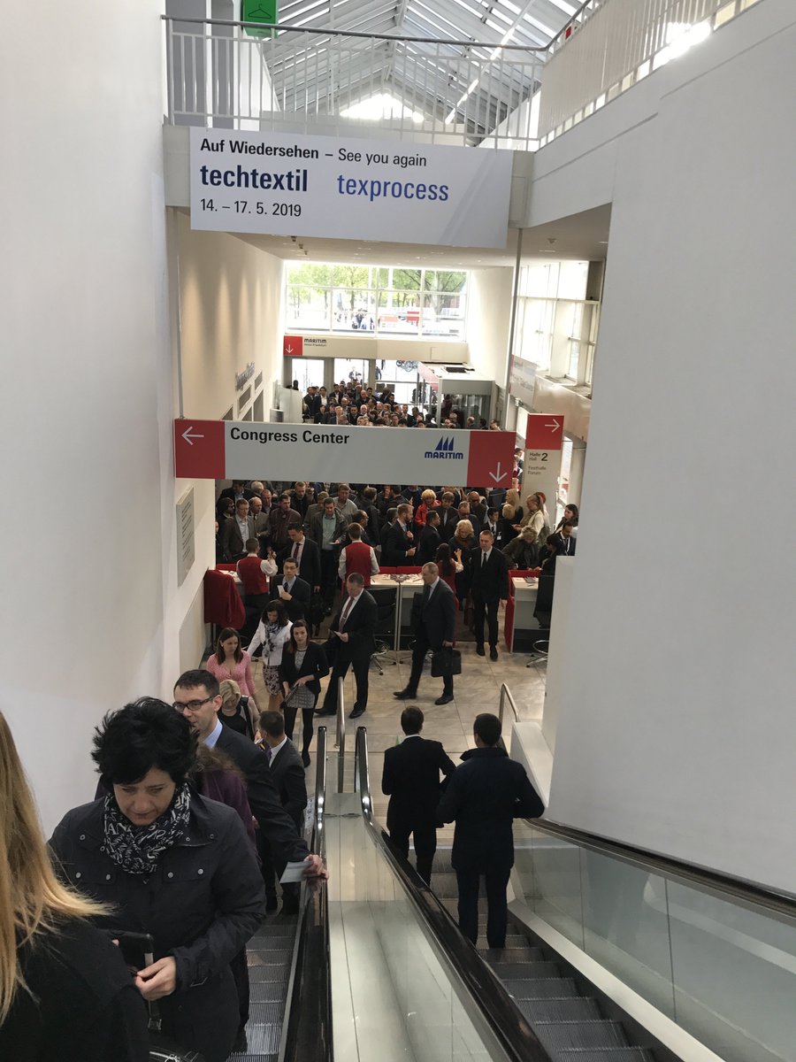 TextileAlsace's tweet photo. +14% de visiteurs sur le salon #Techtextil2017 soit quelques 47500 visiteurs ! Bravo @techtextil @Texprocess #Techtextil https://t.co/bdRlLUvp1J