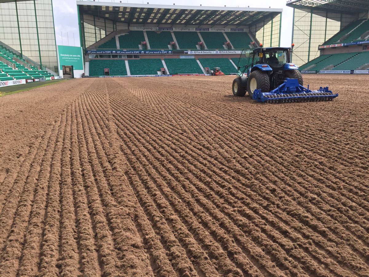 Lalley16's tweet photo. Hibernians Easter Road renovations going well #FibreRootzone @MansfieldSand https://t.co/KMP1td9bGF