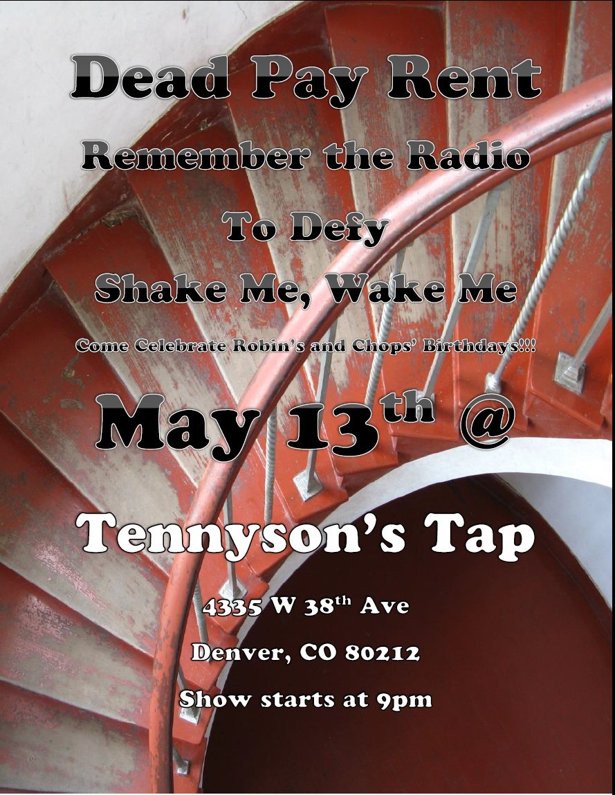 ToDefyBand's tweet image. Come out and see us play @tennysonstap on Saturday! Show starts at 9:30! #Denver #DenverMusic #rocknroll