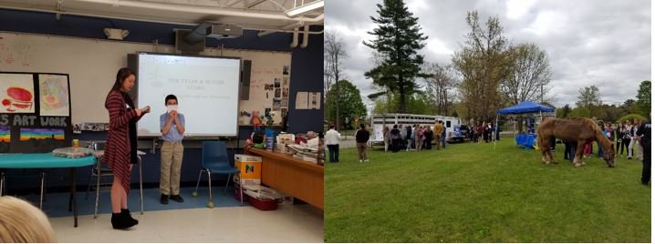 HNHSD's tweet photo. Skyler with Tyler &amp; Haley &amp; Jade presenting their learning at ELO Exposition Day. #ELO #CompentencyEd https://t.co/o8tyNJlNh9
