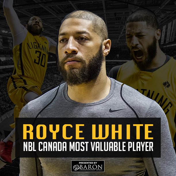 LondonLightning's tweet photo. Royce White @Highway_30 is the @NBLCanada's Most Valuable Player of the Year! 

#MVP
#LdnOnt 
#GetStruck https://t.co/aXFE1ZgmWG
