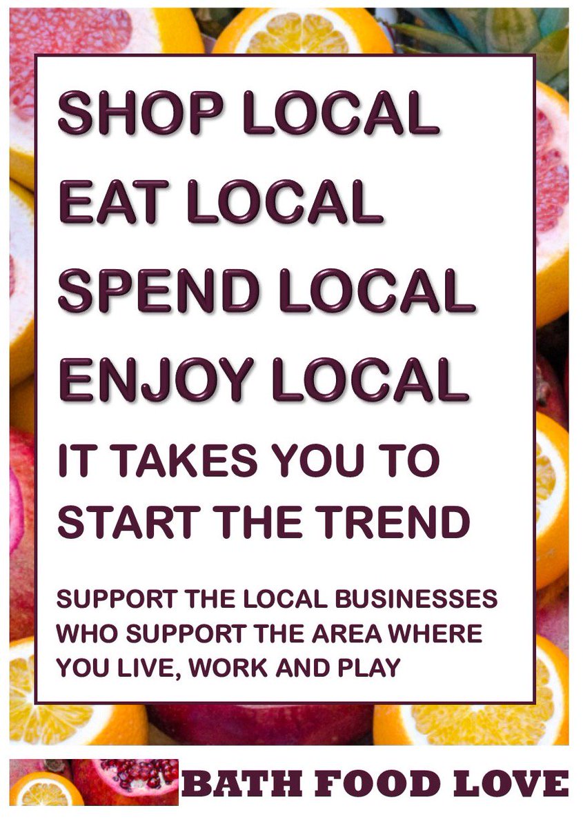 We're Bath Food Love &amp; we celebrate the producers &amp; suppliers of food and drink in #Bath as well as #shoplocal with our #indies - RT support