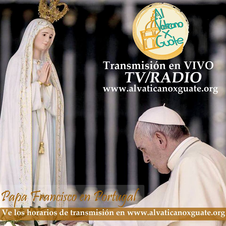 vaticanopazgt's tweet photo. EN DIRECTO: #PapaFrancisco llega a #Portugal
TV---> https://t.co/gmH7lfxVB4
#PapaenFatima #Papa2017 #SantuáriodeFátima https://t.co/gwVcjNF4KE