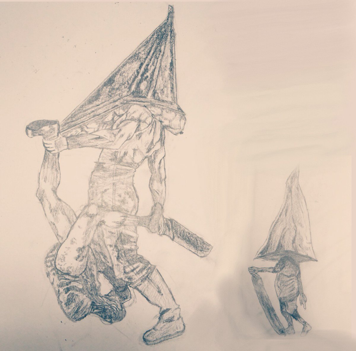 蜒ビ レッドピラミッドシングとノーム サイレンヒル リトルナイトメア 過去に描いた絵とドッキング 繋ぎ目が雑とか言うな