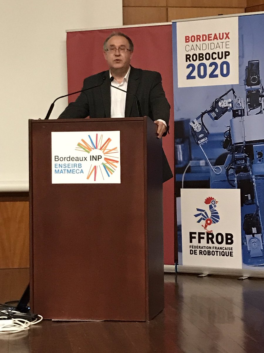 Lancement de la candidature de Bordeaux pour la Robocup 2020 par Pierre Blazevic, notre président