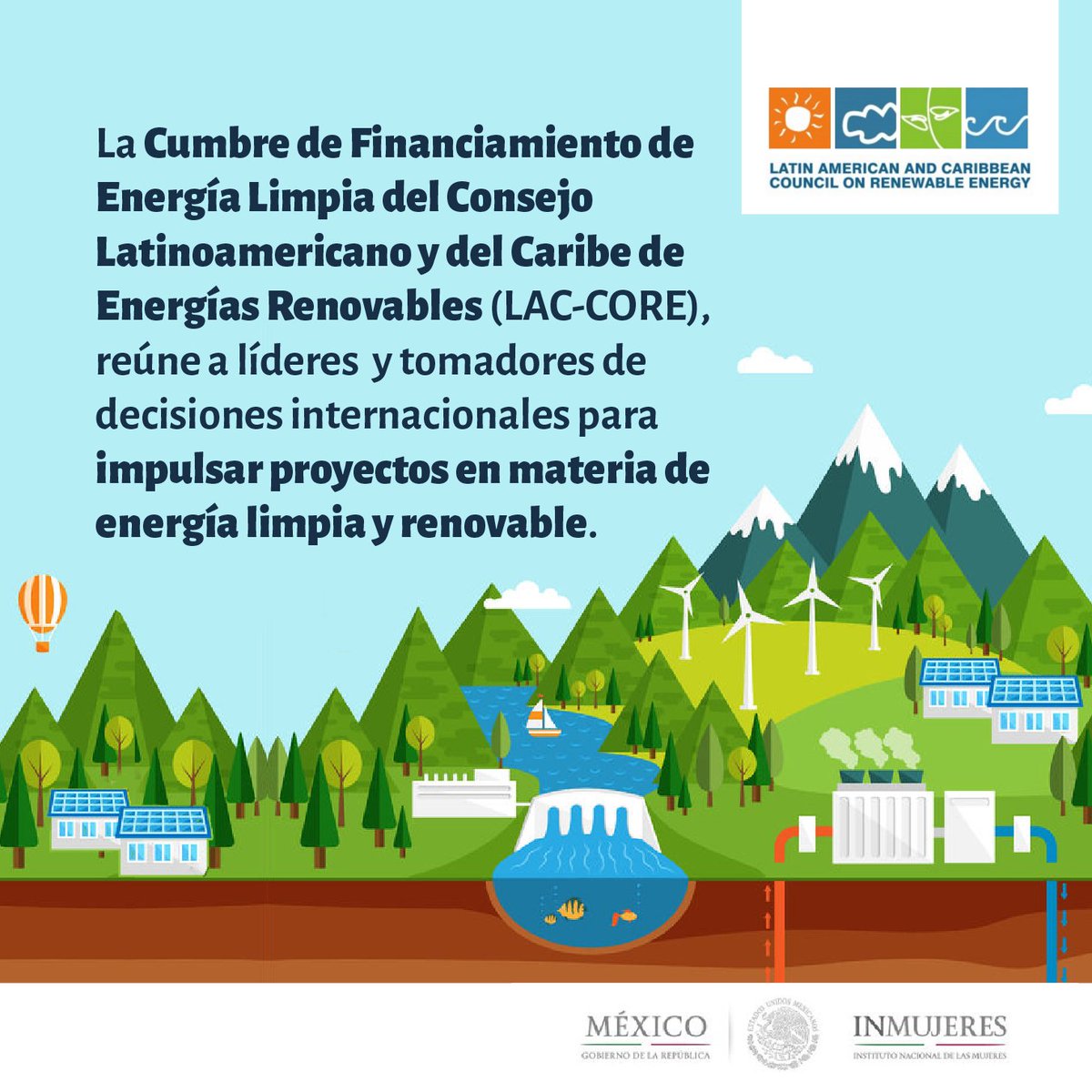 mujeresgobmx's tweet photo. Líderes de sector público, privado y social impulsan la #EnergíaLimpia y #Renovable en AL y el Caribe #LACCORE https://t.co/HcuUJYfbSW https://t.co/aEjMxbwNpz
