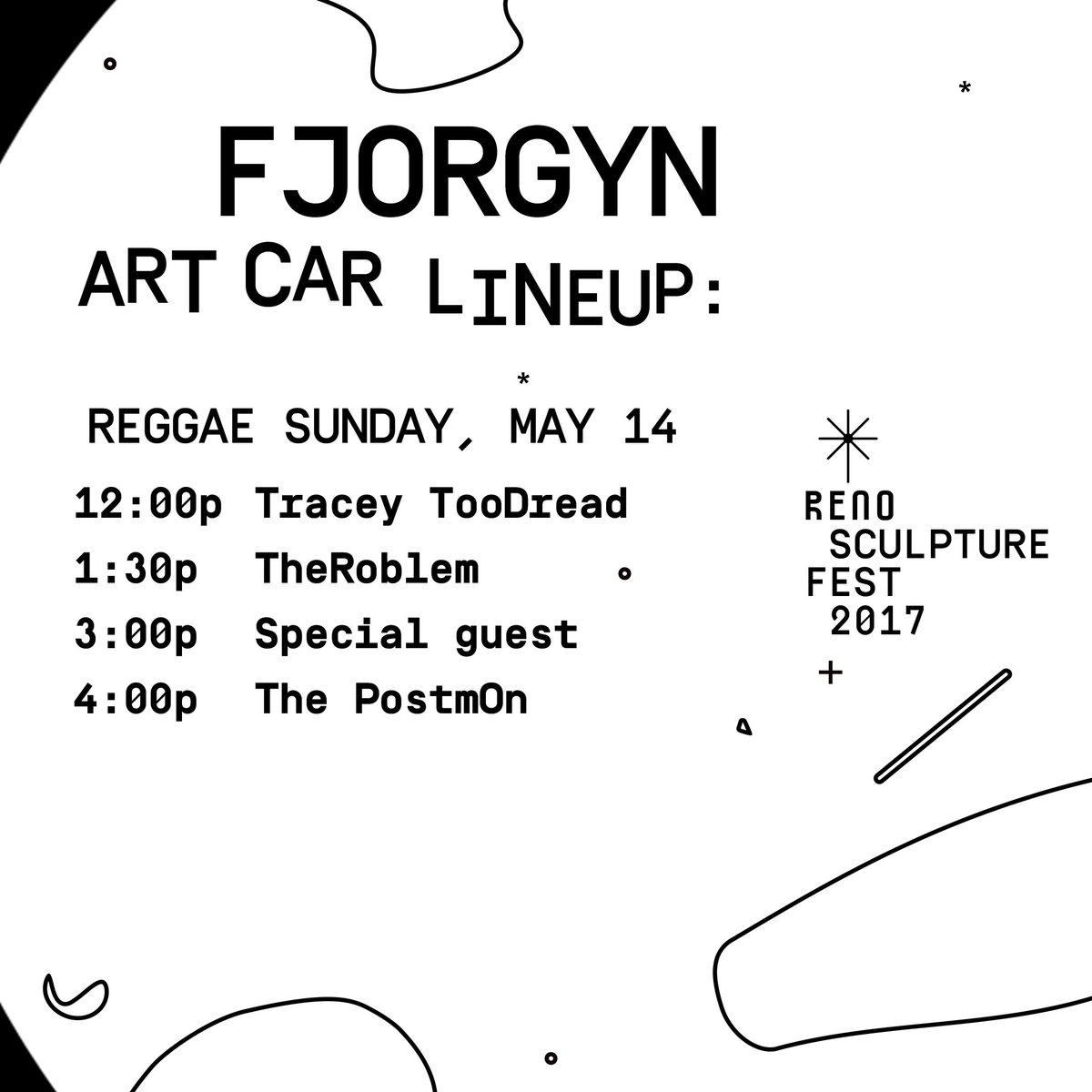 SculptureFest's tweet photo. Do NOT miss this! FJORGYN ART CAR line-up! Come groove with us! #reno #artcar #playa https://t.co/3tgGXo92SF