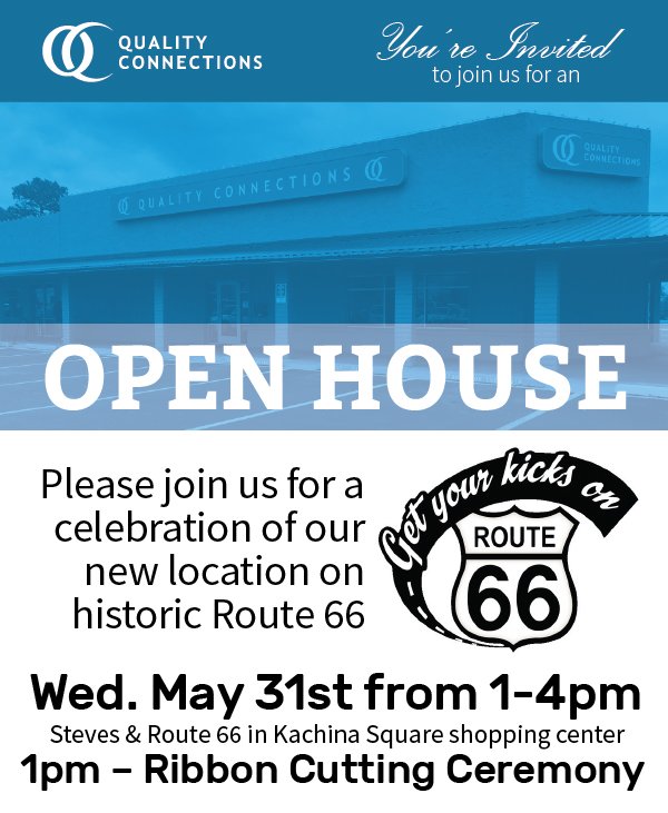 QCisforService's tweet photo. Please join us for a celebration of our new location on historic Route 66. Come tour our new faculty and learn more about our new programs. https://t.co/F4RzKgPIN5