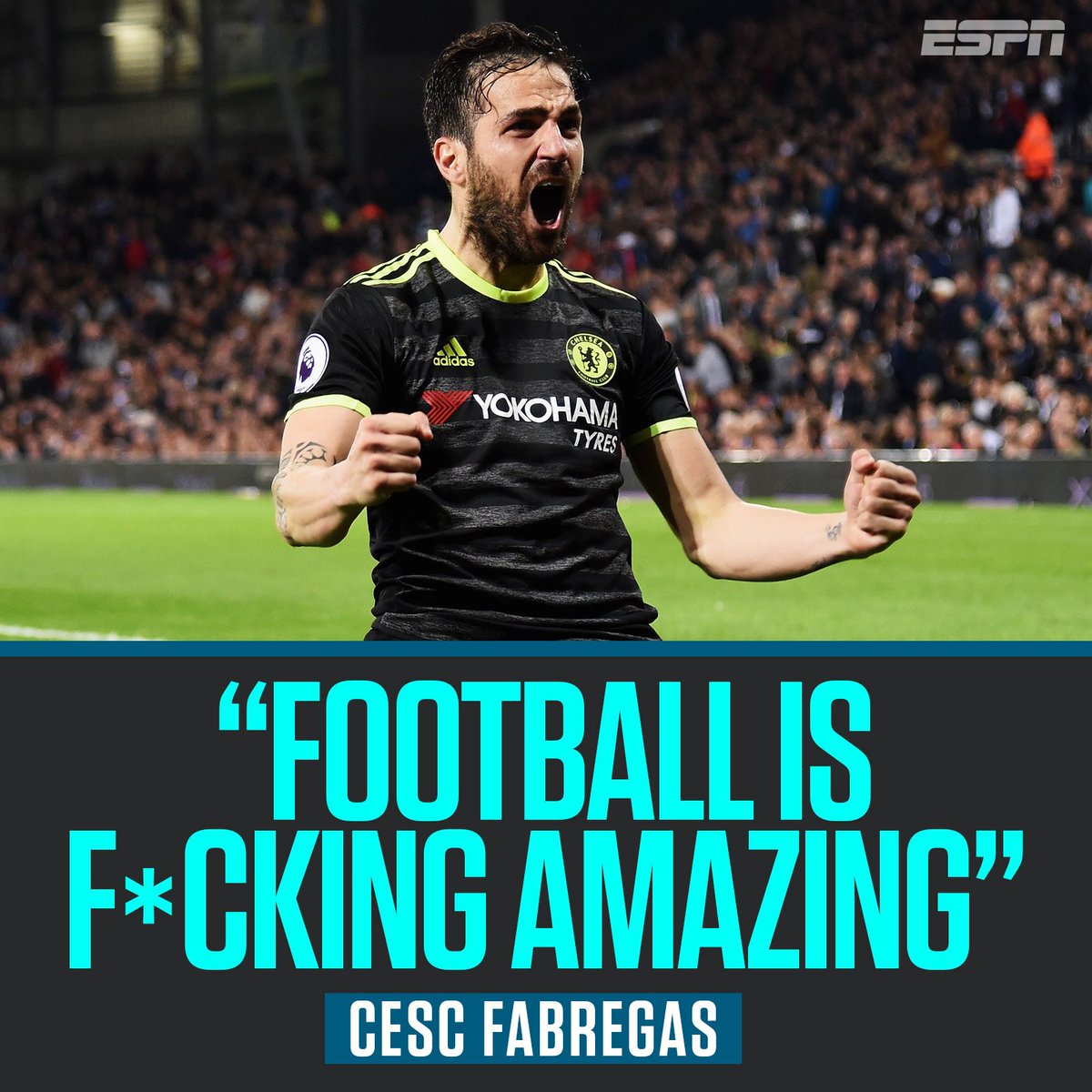 Cesc tells it how it is, live on TV.