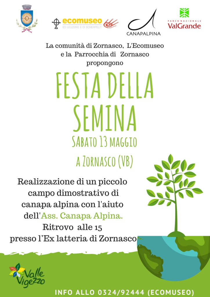 CanapAlpina's tweet photo. Domani 13 maggio #semina in @vallevigezzo con @CanapAlpina e @ecomuseomalesco alle 15! @ossolanews @VerbaniaNotizie @_Malesco @vcoazzurratv https://t.co/w35DztlVOr