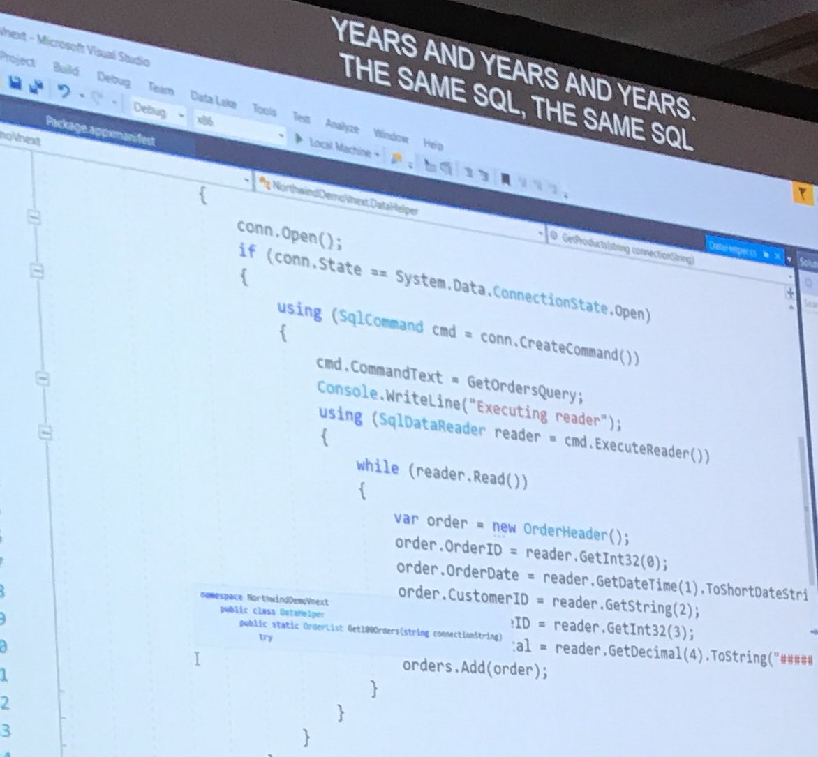 andrewclinick's tweet image. #sqlclient in #UWP thanks to #dotnetstandard #MSBuild