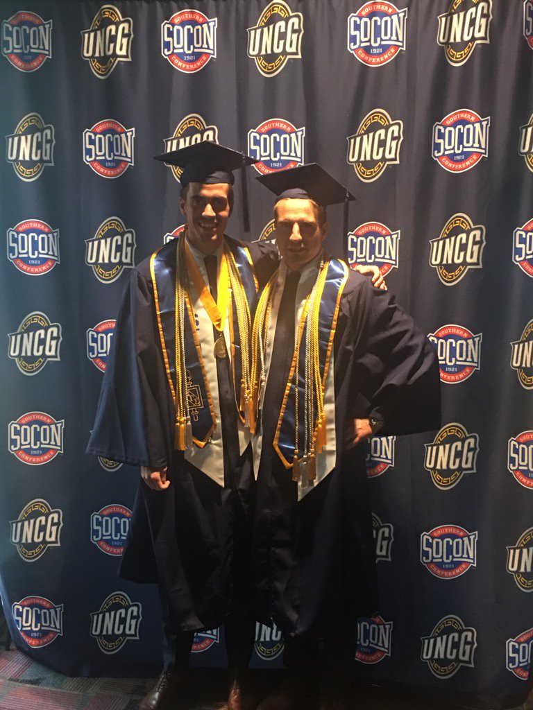Two of men's soccer four great seniors graduating today. Top students and people #exceptional
