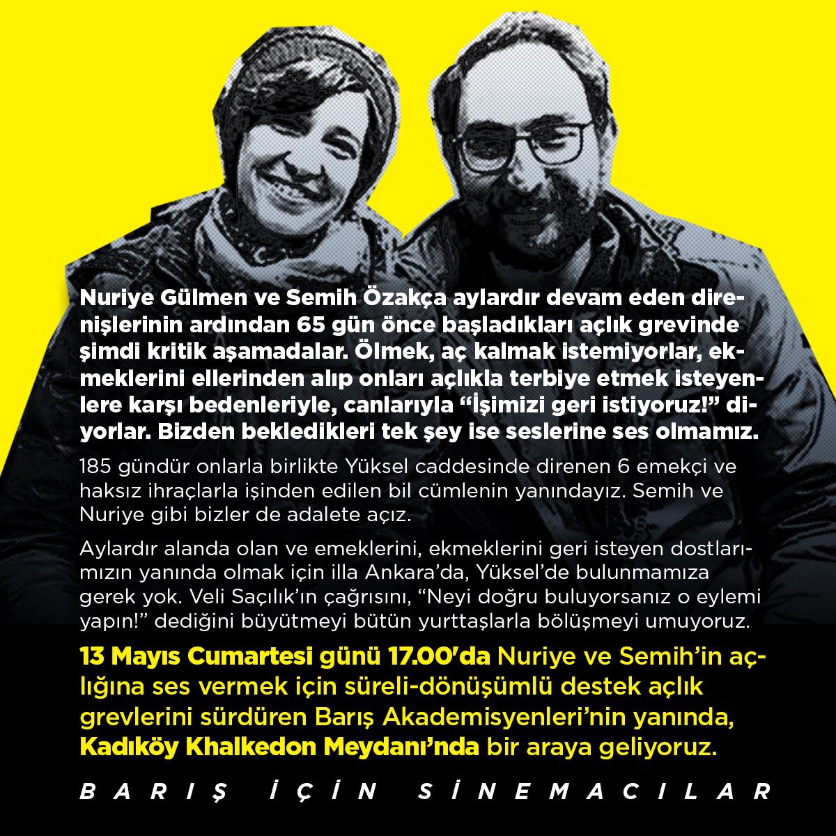 #nuriyevesemihinaçlığınasesver 13 Mayıs Cumartesi 17:00'de Kadıköy