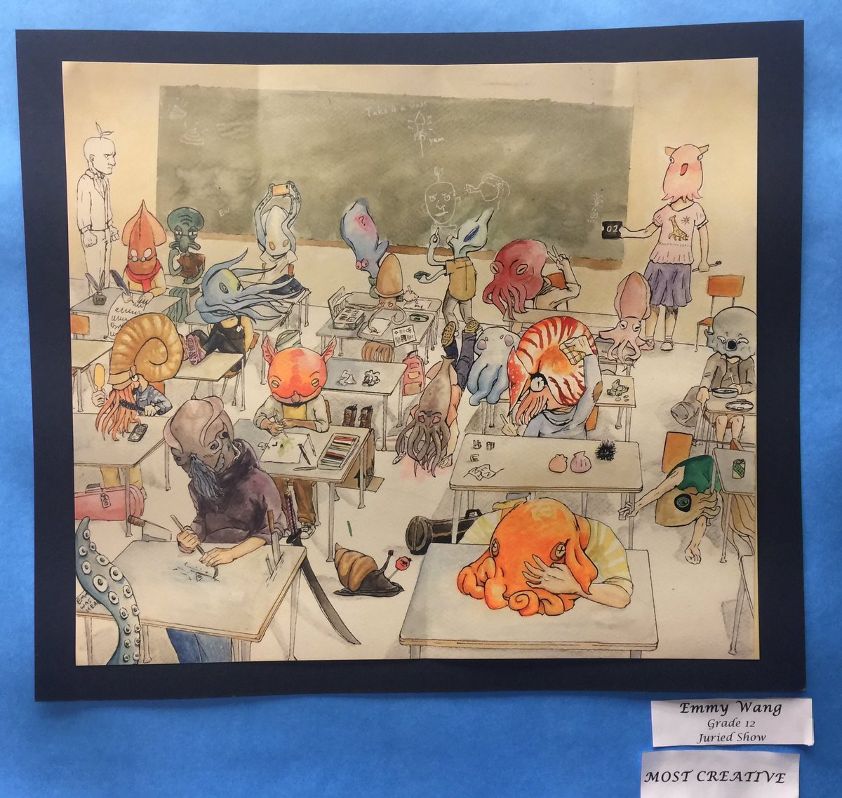 Congratulations to Emmy Wang, winner of CHS Juried Art Show's "Most Creative" for her amazing watercolor painting!