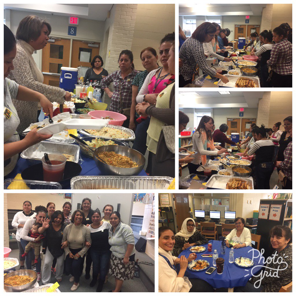 Barcroft parents cooked a feast for us. We feel very loved. #ThankAPSTeachers @APSVirginia @teachnpe @bcroftlibrary