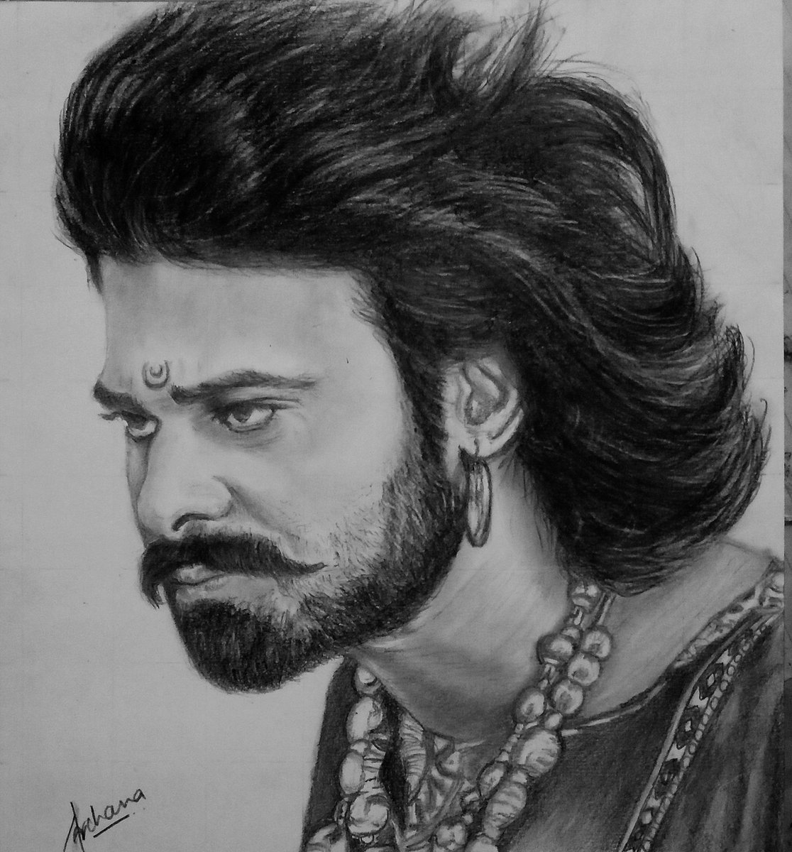 Prabhas Pencil Drawing