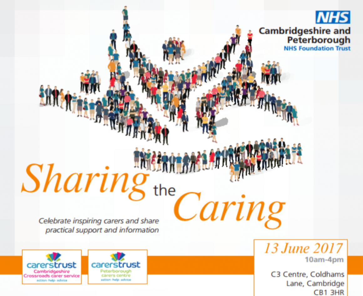CaringTogether's tweet photo. Inviting all family #carers to Sharing the Caring. Workshops, talks, info, lunch, free, booking essential  https://t.co/1Nt9znG9RA @CPFT_NHS https://t.co/WfeH7SCZlI