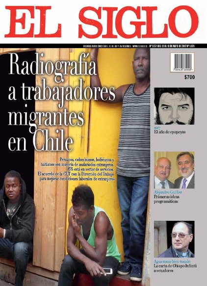 elsiglochile's tweet photo. [Impreso] "Radiografía a trabajadores migrantes en Chile".Desde hoy en todo el país #ElSiglo con nueva cara,reeditando su tradicional logo. https://t.co/Tj5XuqChkz