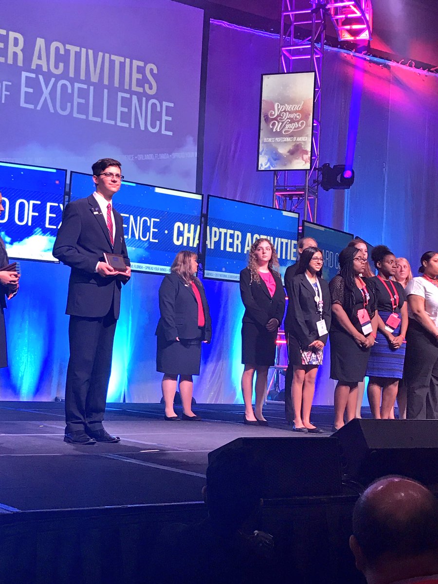 MsJ0920's tweet photo. @hhhsbpa received the Chapter Activities Award of Excellence!  #BPANLC2017 #bpaallday https://t.co/p5ZYIaaoH0