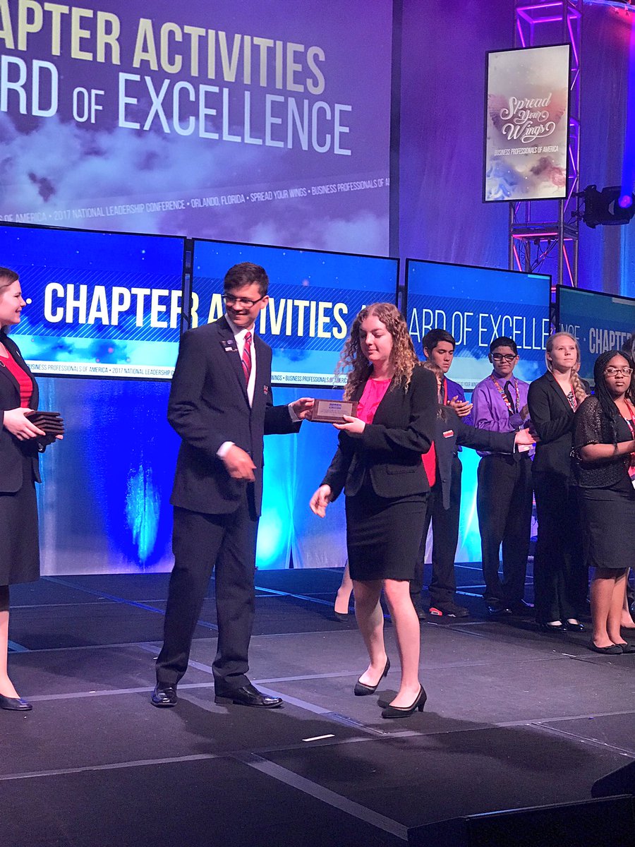 MsJ0920's tweet photo. @hhhsbpa received the Chapter Activities Award of Excellence!  #BPANLC2017 #bpaallday https://t.co/p5ZYIaaoH0