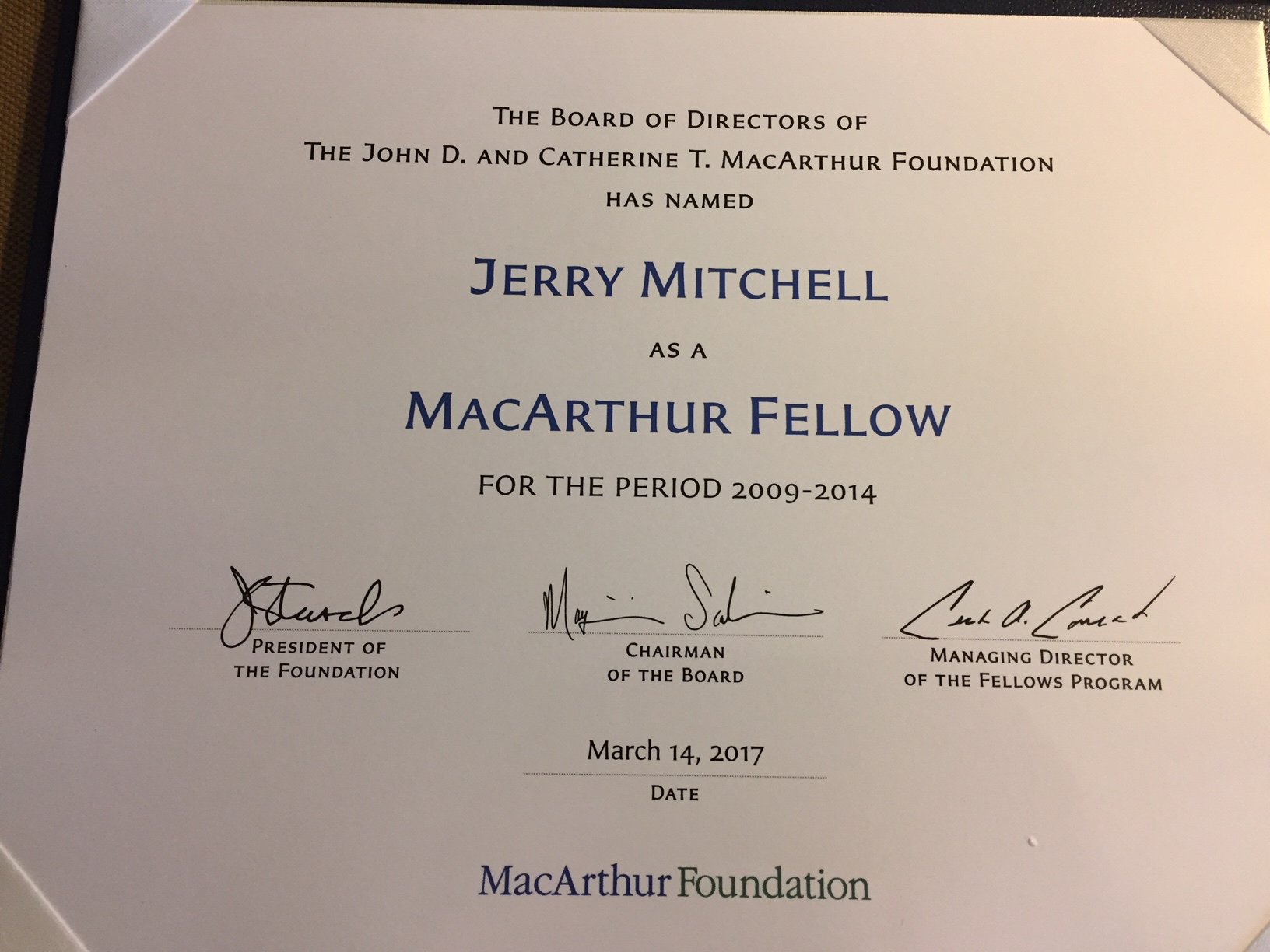 Jerry Mitchell On Twitter Just Got This In The Mail Today Pretty Cool Macfound Macarthurfellows Flashbackfriday Jerry Mitchell On Twitter Just Got This In The Mail Today Pretty Cool Macfound Macarthurfellows Flashbackfriday