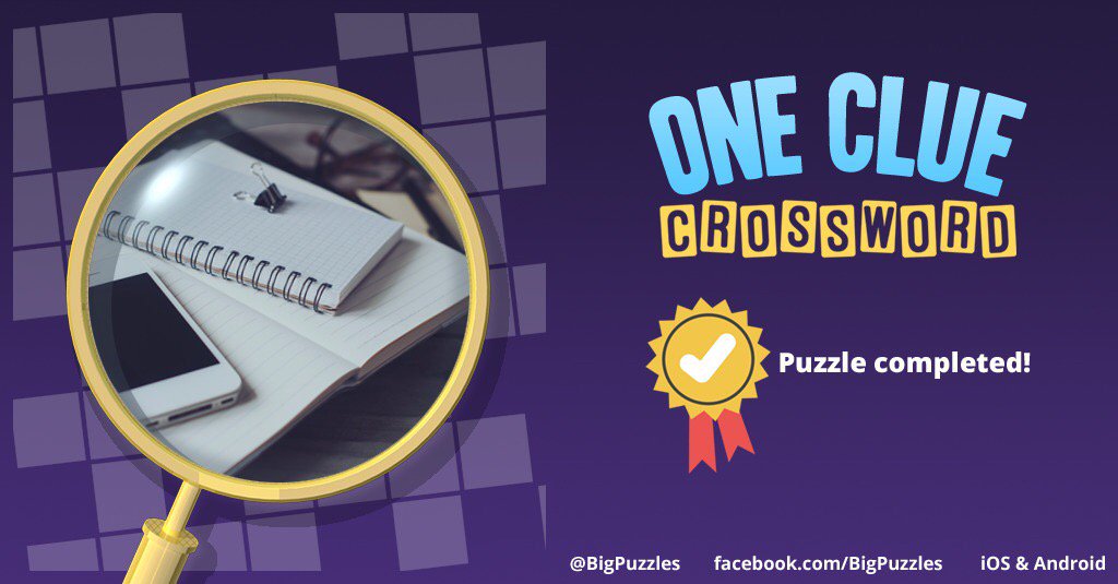 RikGillette's tweet photo. I completed a puzzle in One Clue Crossword. Play now for free!
https://t.co/UEuYqFrDx3 #OneClueCrossword https://t.co/JOPhe9MyLY