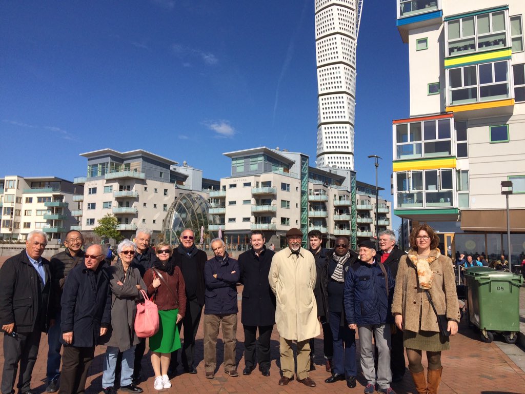 intaaivn's tweet photo. #INTA Study Tour in @malmostad. First sunny day: Western Harbour and #Bo01 https://t.co/DzyYqjMr0x